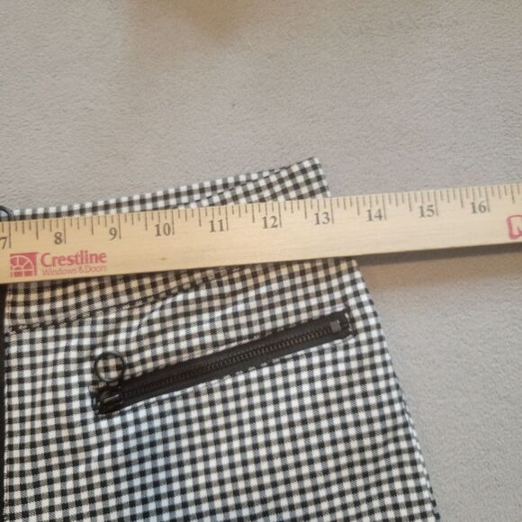 URBAN OUTFITTERS Black and White Checkered Stretch Trousers Size 4 - Picture 4 of 9